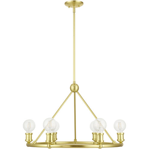Lansdale 6 Light 25 inch Satin Brass Chandelier Ceiling Light