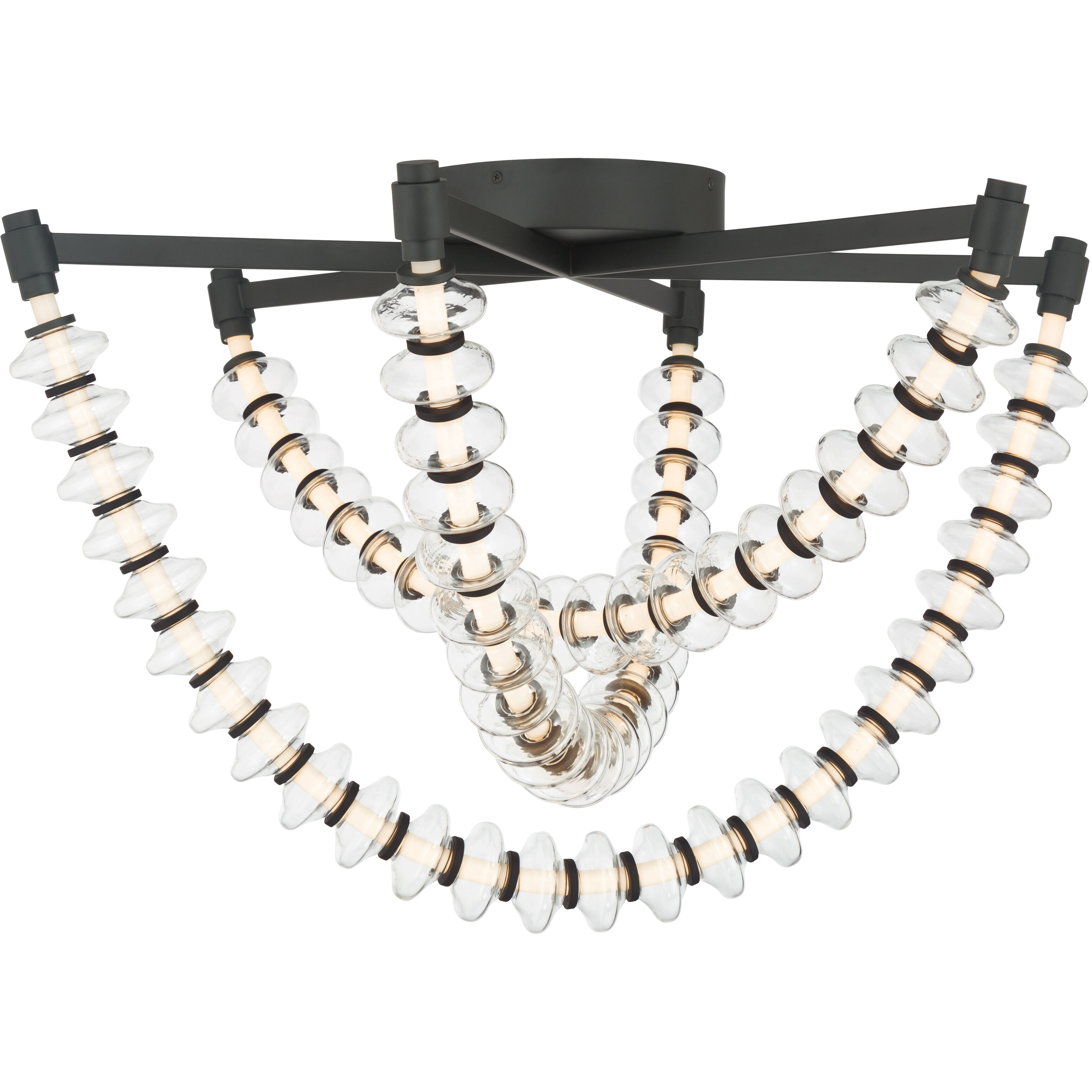 Pearl LED 28 inch Dark Matte Black Flush Mount Ceiling Light