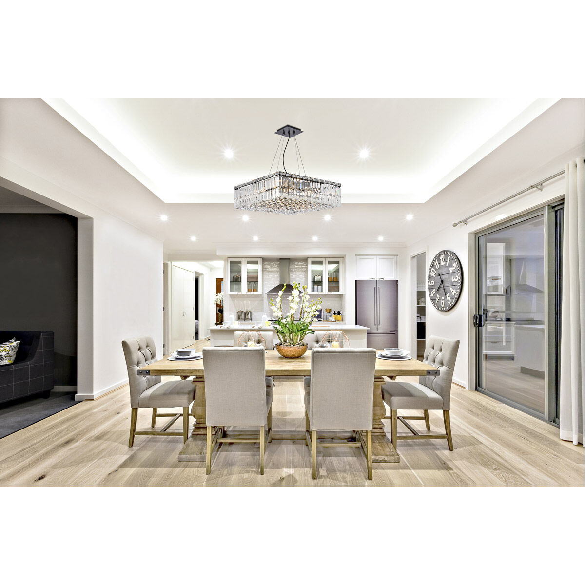 Maxime 12 Light 24 inch Black and Clear Chandelier Ceiling Light in Royal Cut