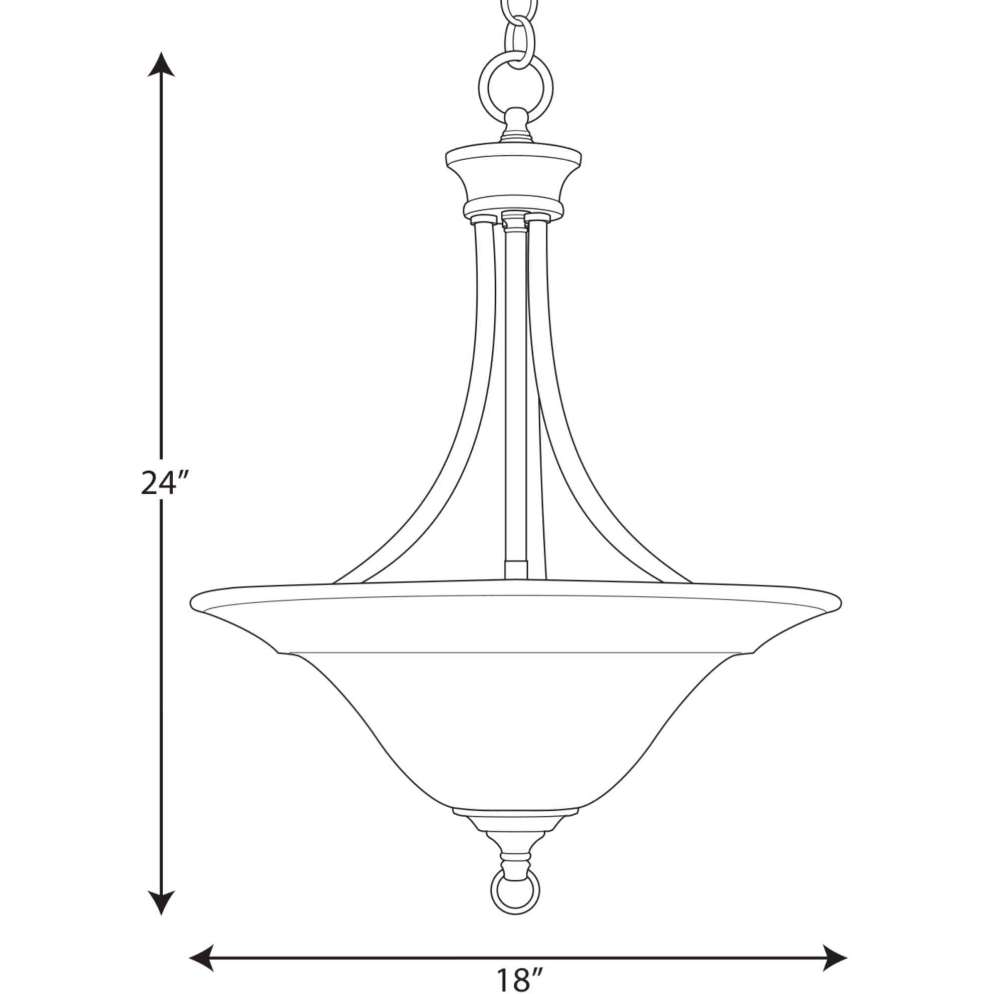 Trinity 3 Light 18 inch Antique Bronze Foyer Pendant Ceiling Light