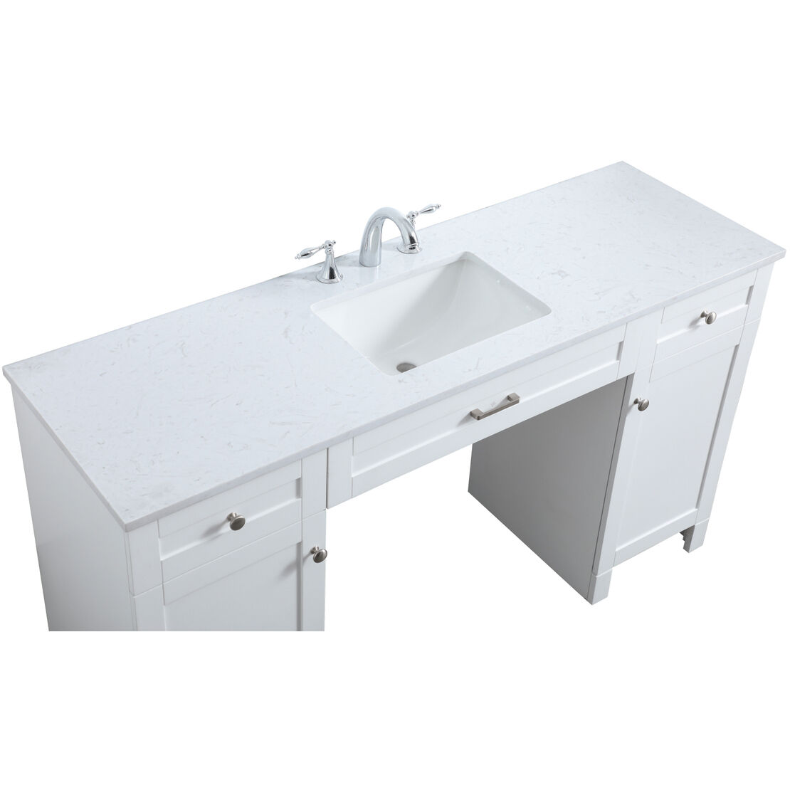 Cooper 60 X 19 X 34 inch White Vanity Sink Set
