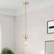 Quincy 1 Light 4.75 inch Satin Brass Mini Pendant Ceiling Light