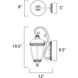 Knob Hill DC 3 Light 19.5 inch Sienna Outdoor Wall Mount