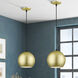 Kuppola 9.25 inch Soft Gold with Black Accents Pendant Ceiling Light, Globe