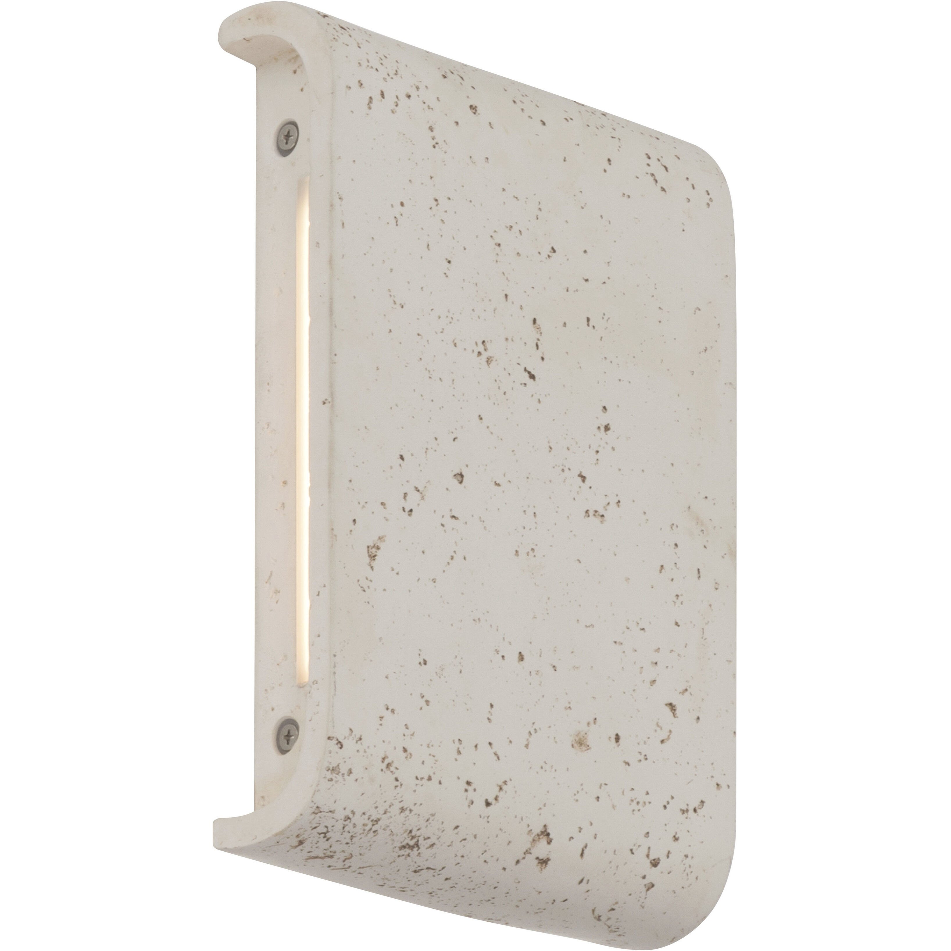 Stela 1 Light 6.25 inch White Travertine Outdoor Wall Light