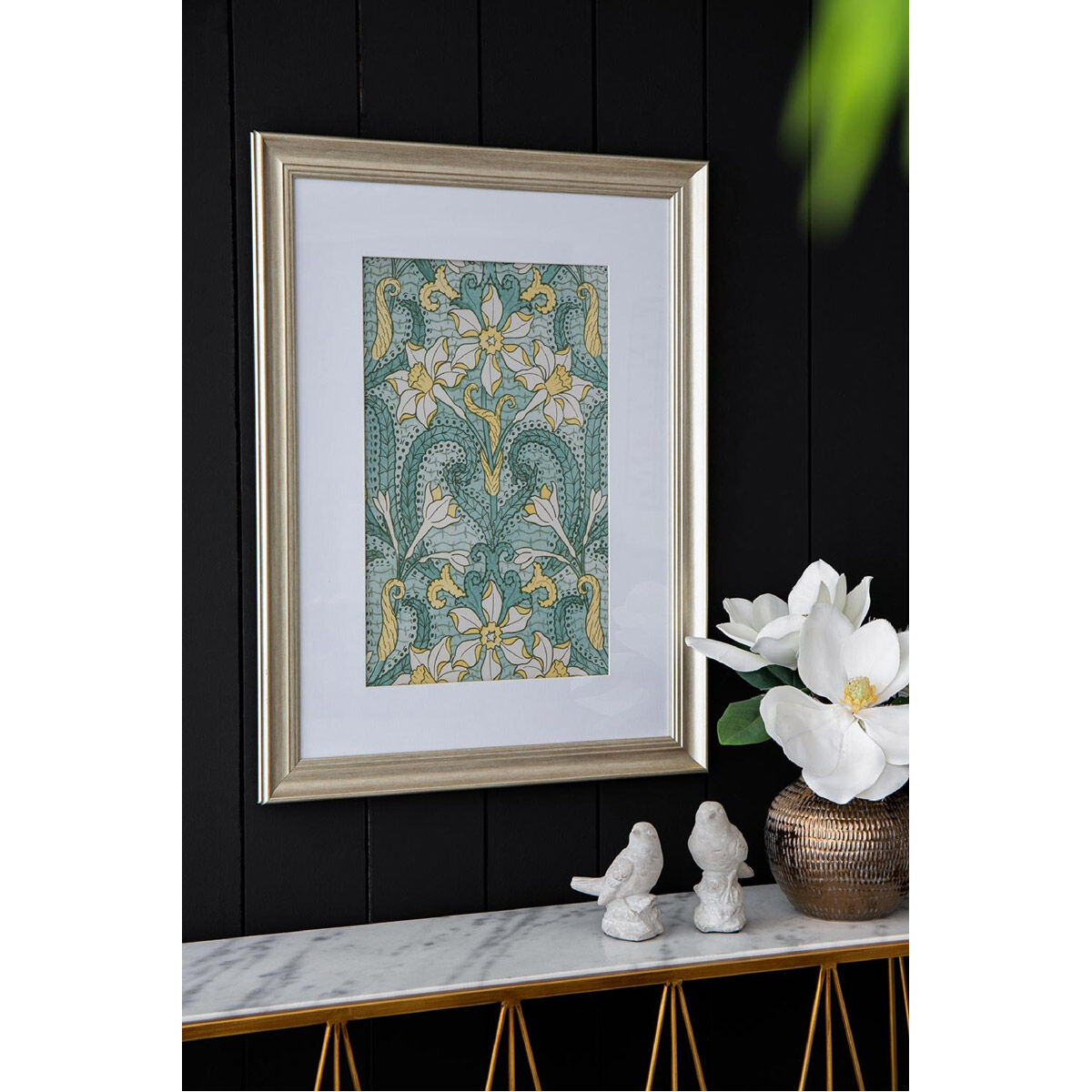 Smithsonian Gold and Yellow and Turquoise Wall Art, Floral