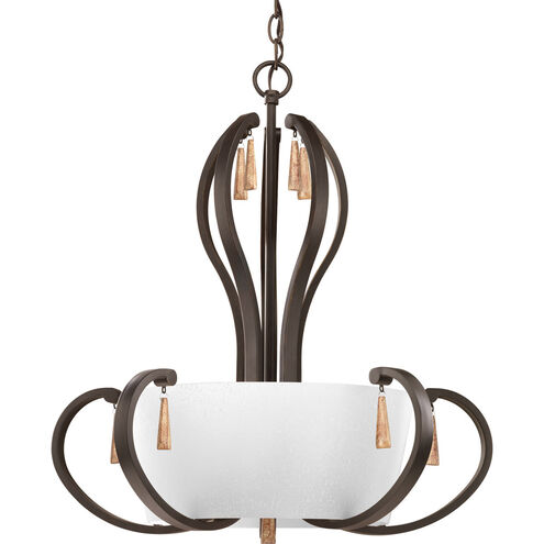 Club 5 Light 22 inch Antique Bronze Foyer Pendant Ceiling Light