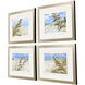 Waterside Blue and Beige and Brown Framed Art