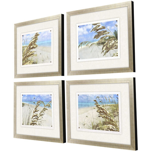 Waterside Blue and Beige and Brown Framed Art