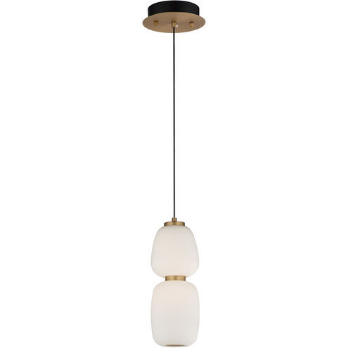 Soji LED 4.75 inch Black and Gold Single Pendant Ceiling Light