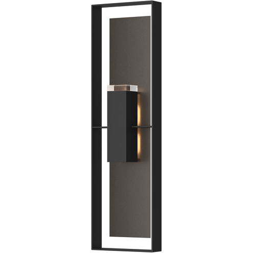 Shadow Box 2 Light 45 inch Coastal Black and Coastal White Outdoor Sconce, Extra Tall