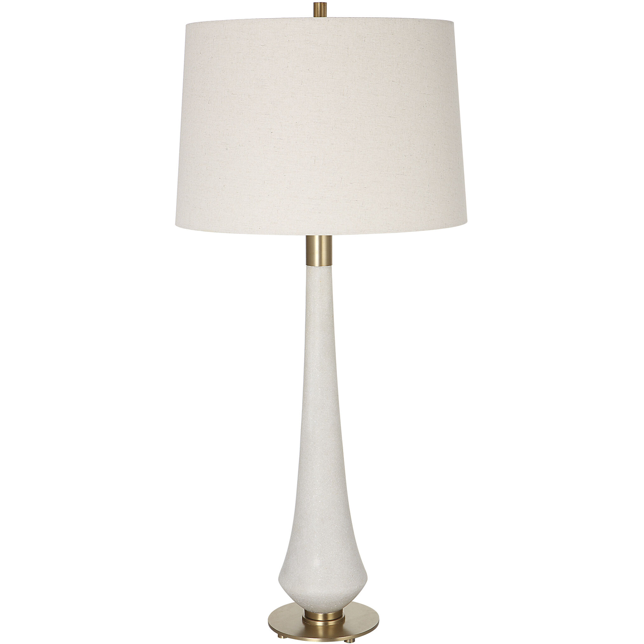 Marille 36 inch 150.00 watt Ivory Man-Made Stone and Brushed Brass Table Lamp Portable Light