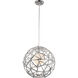 Space 1 Light 16 inch Polished Chrome Pendant Ceiling Light