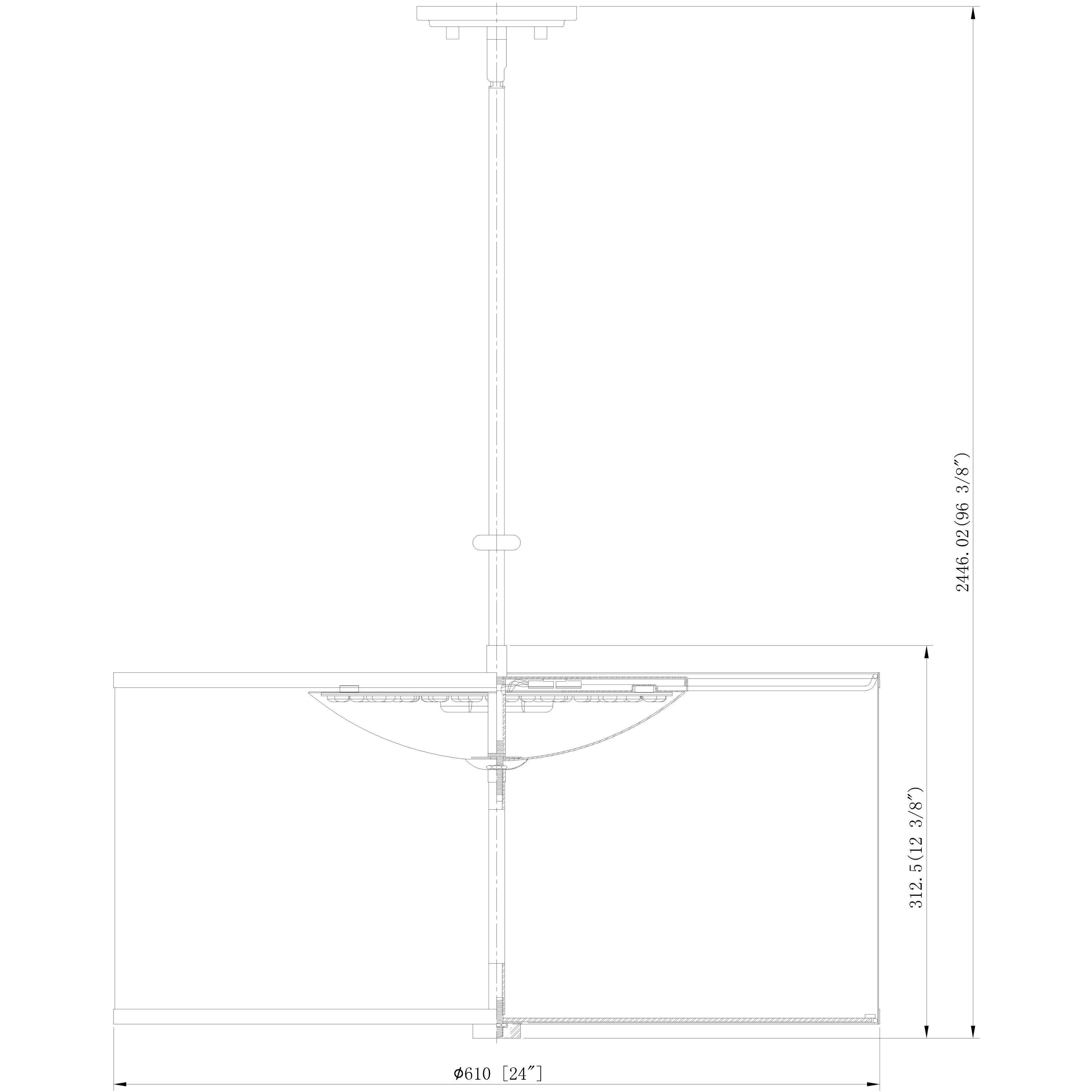 Linden LED 24 inch Brushed Nickel Pendant Ceiling Light