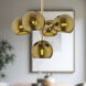 Alora Mood Willow 5 Light 18 inch Brushed Gold/Copper Glass Chandelier Ceiling Light