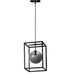 Fluid LED 10 inch Black/Polished Chrome Single Pendant Ceiling Light in Mirror Smoke, Black and Polished Chrome