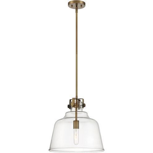 Porter 1 Light 15 inch Old Satin Brass Pendant Ceiling Light