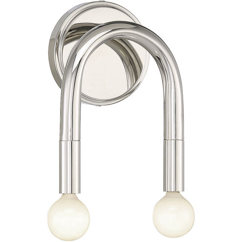Stella 2 Light 6.25 inch Polished Nickel ADA Wall Sconce Wall Light