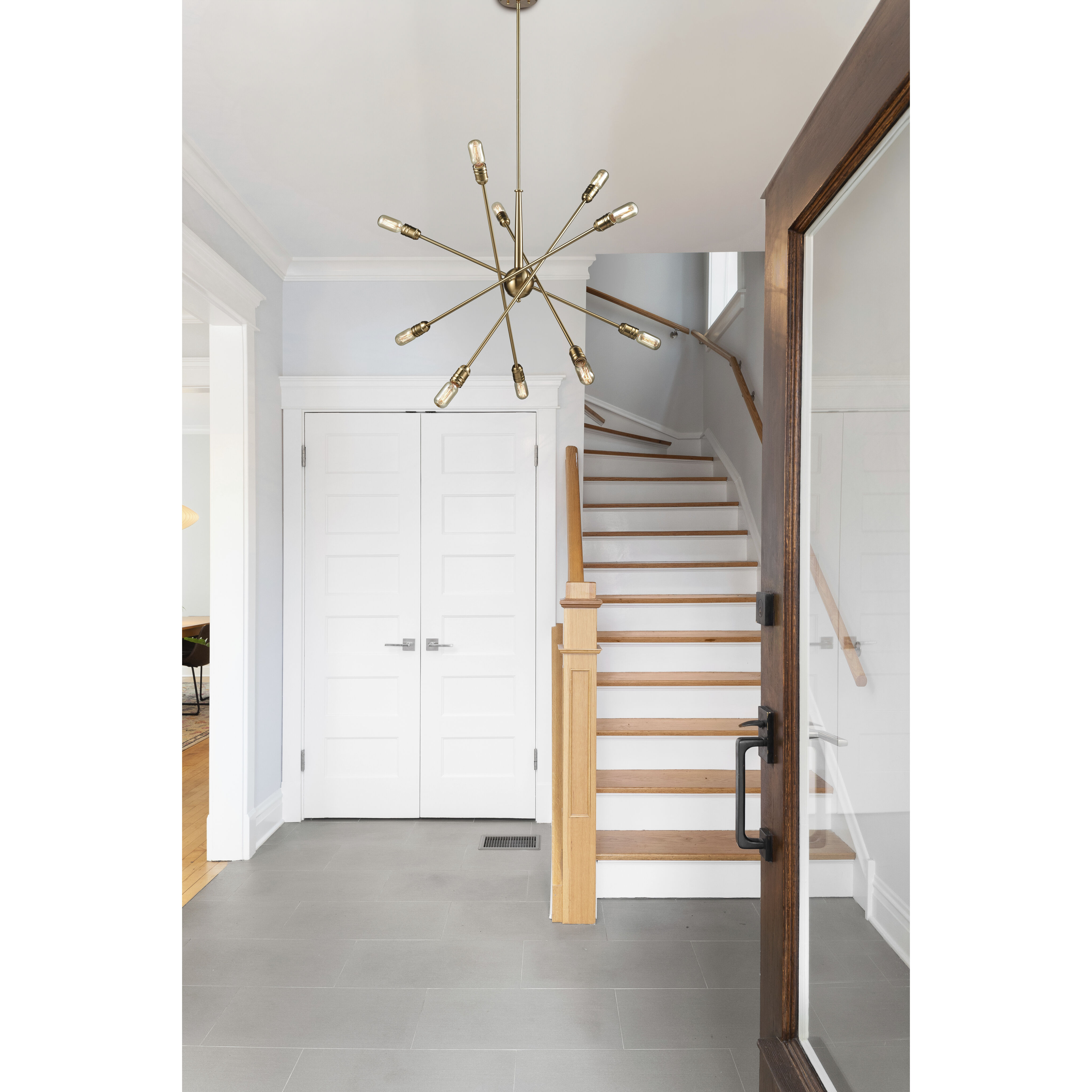 Delphine 10 Light 33 inch Satin Brass Chandelier Ceiling Light