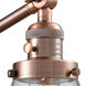 Small Cone 21 inch 60.00 watt Antique Copper Swing Arm Wall Light, Franklin Restoration