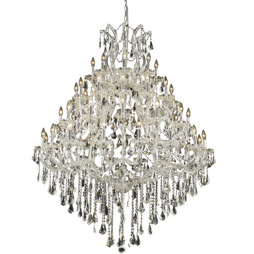 Maria Theresa 49 Light 46 inch Chrome Foyer Ceiling Light in Clear, Royal Cut