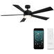 Wynd 52 inch Matte Black Downrod Ceiling Fan in 3500K