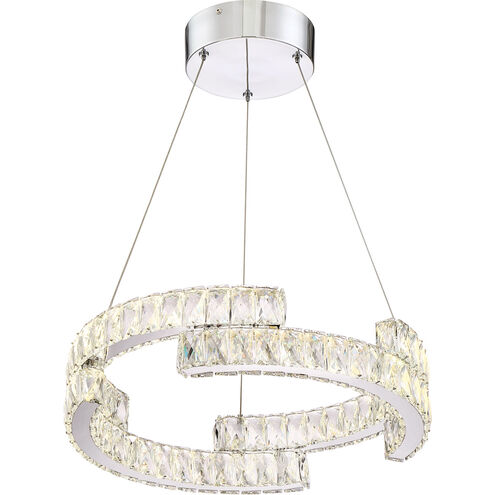 Shift LED 20 inch Chrome Chandelier Ceiling Light