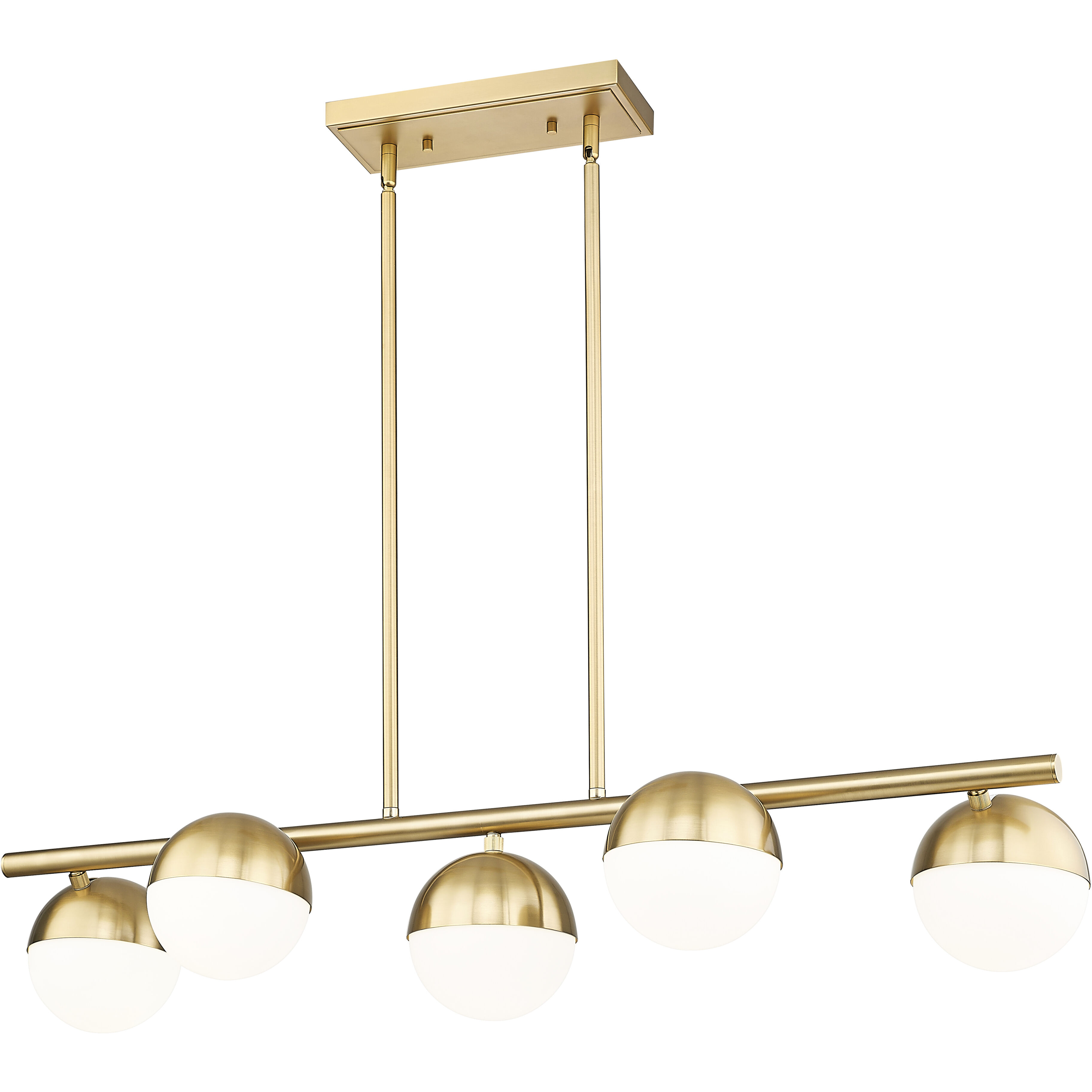 Realm Sphere Linear Chandelier Ceiling Light in Modern Gold