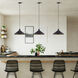 Geneva 1 Light 15.25 inch Bronze with Antique Brass Accents Pendant Ceiling Light
