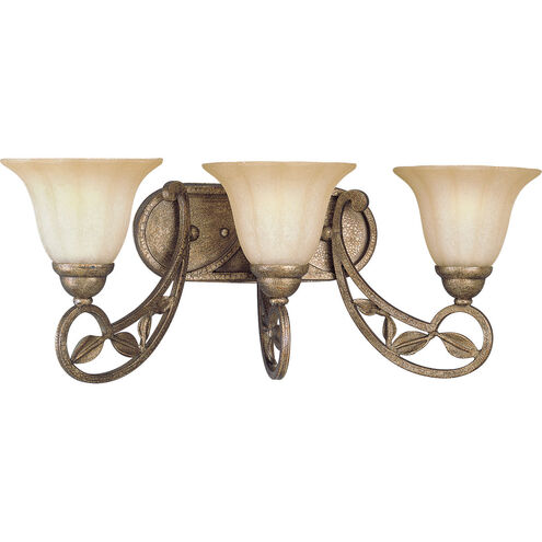 Le Jardin 3 Light 25 inch Biscay Crackle Bath Vanity Wall Light