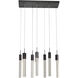 Canada 7 Light 78 inch Matte Black Island Lighting Ceiling Light 