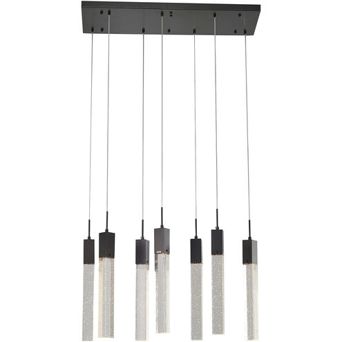 Canada 7 Light 78 inch Matte Black Island Lighting Ceiling Light