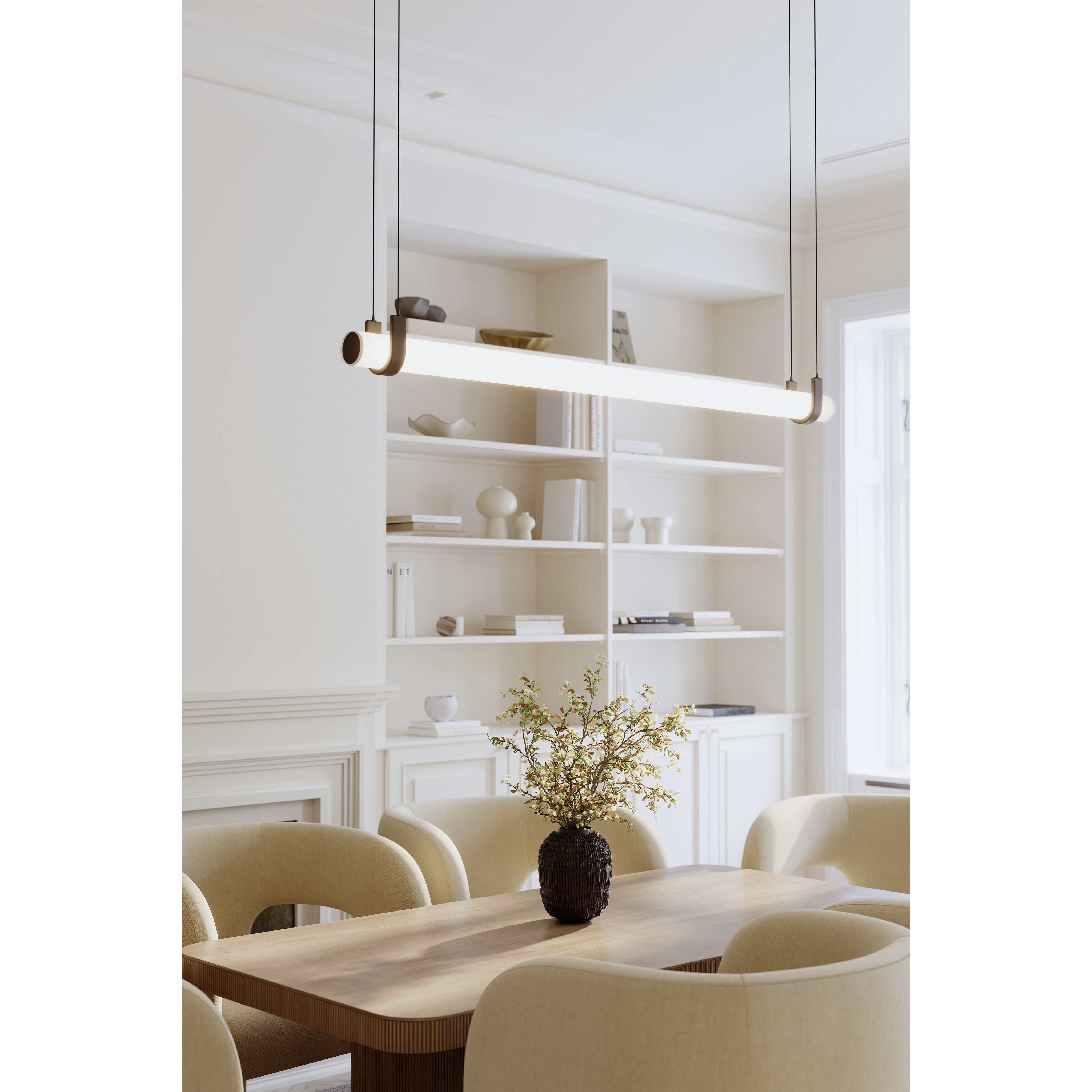 Sorelle LED 58 inch Dark Bronze Linear Chandelier Ceiling Light