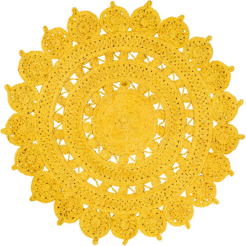 Sundaze 36 inch Bright Yellow Rugs, Jute