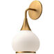 Alora Mood Hazel 1 Light 6.63 inch Aged Gold Bath Vanity Light Wall Light in Opal Glass
