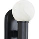 Dion 1 Light 12.5 inch Black Outdoor Sconce