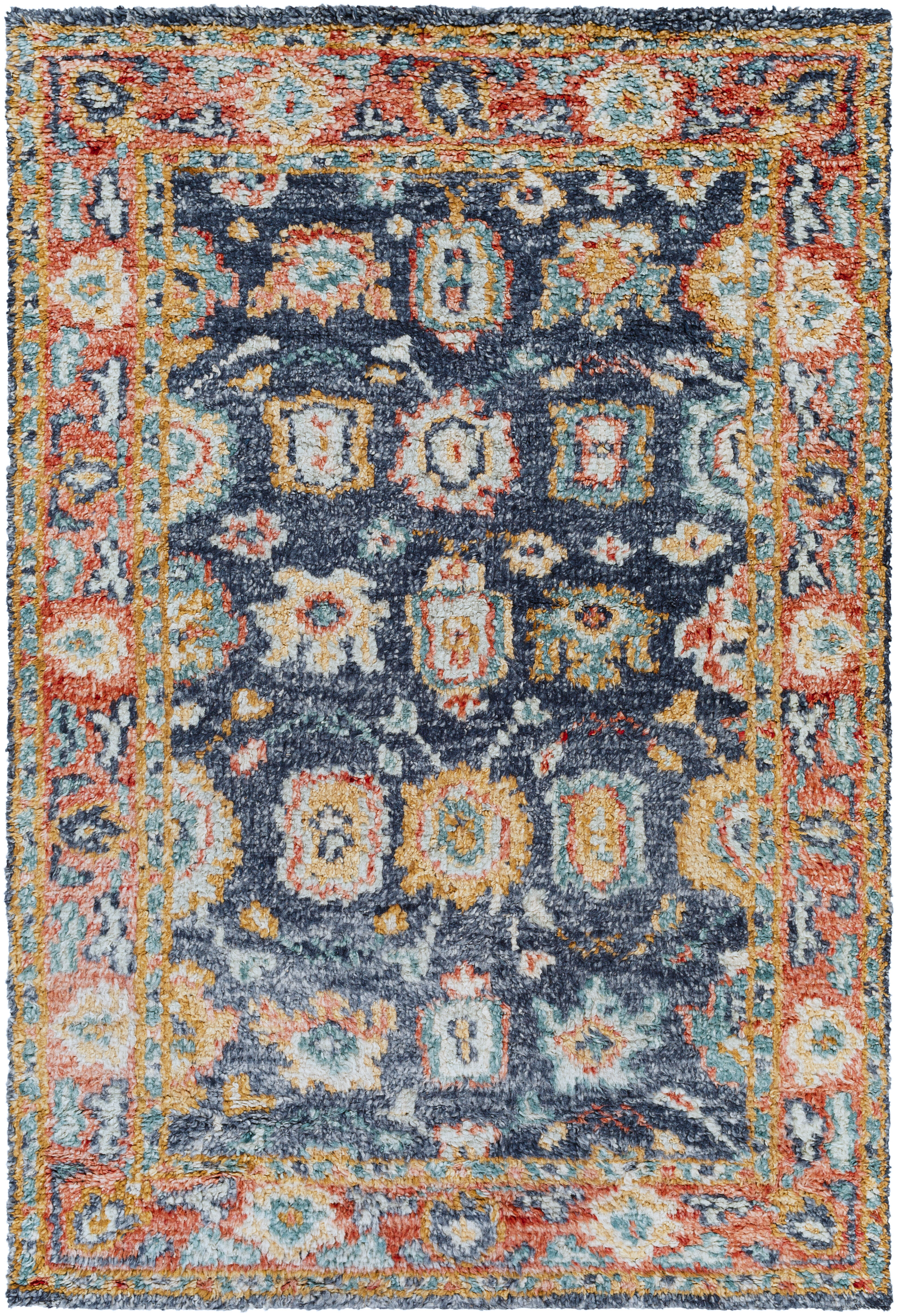 Marrakech 120 X 96 inch Burnt Orange Rug in 8 x 10, Rectangle