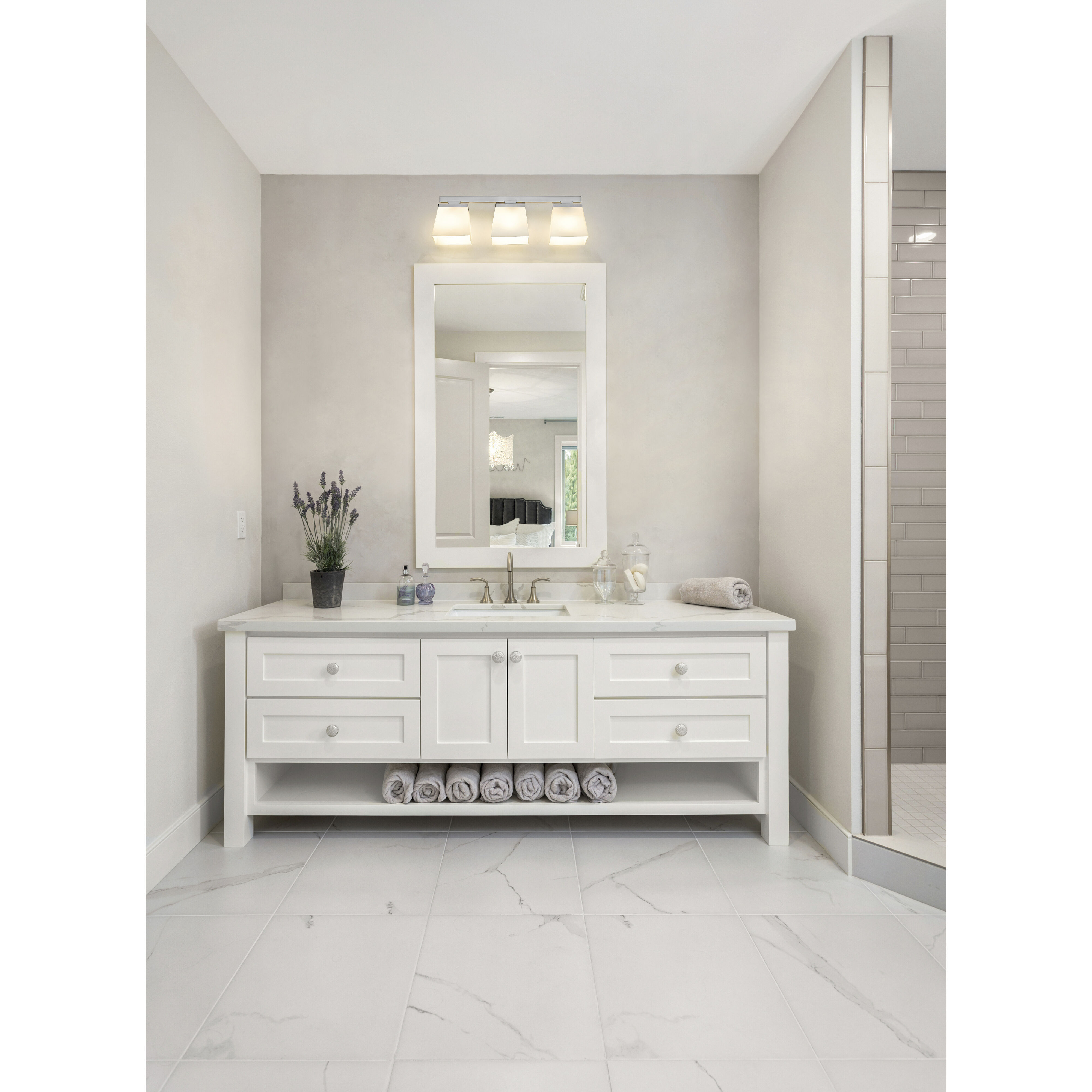 Astor 3 Light 23 inch Brushed Nickel Vanity Wall Light