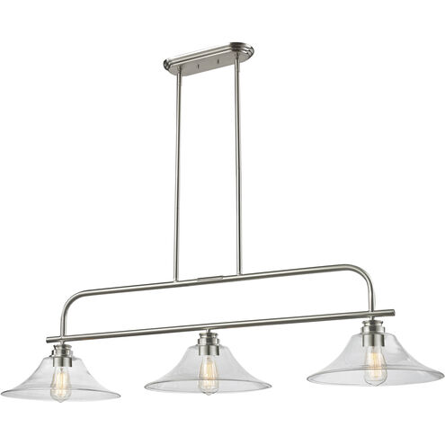 Annora 3 Light 52 inch Brushed Nickel Billiard Ceiling Light