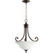 Bryant 3 Light 18 inch Oiled Bronze Pendant Ceiling Light in Satin Opal