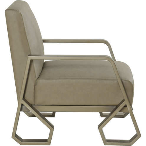 John Tan and Satin Gold Arm Chair
