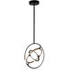 Trilogy LED 17 inch Black and Brass Pendant Ceiling Light