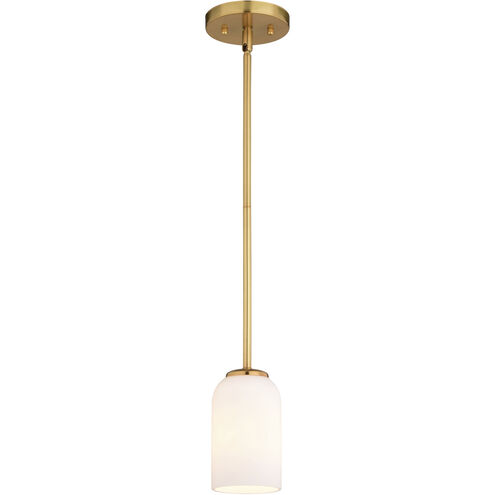 Shelby LED 5.25 inch Natural Brass Mini Pendant Ceiling Light