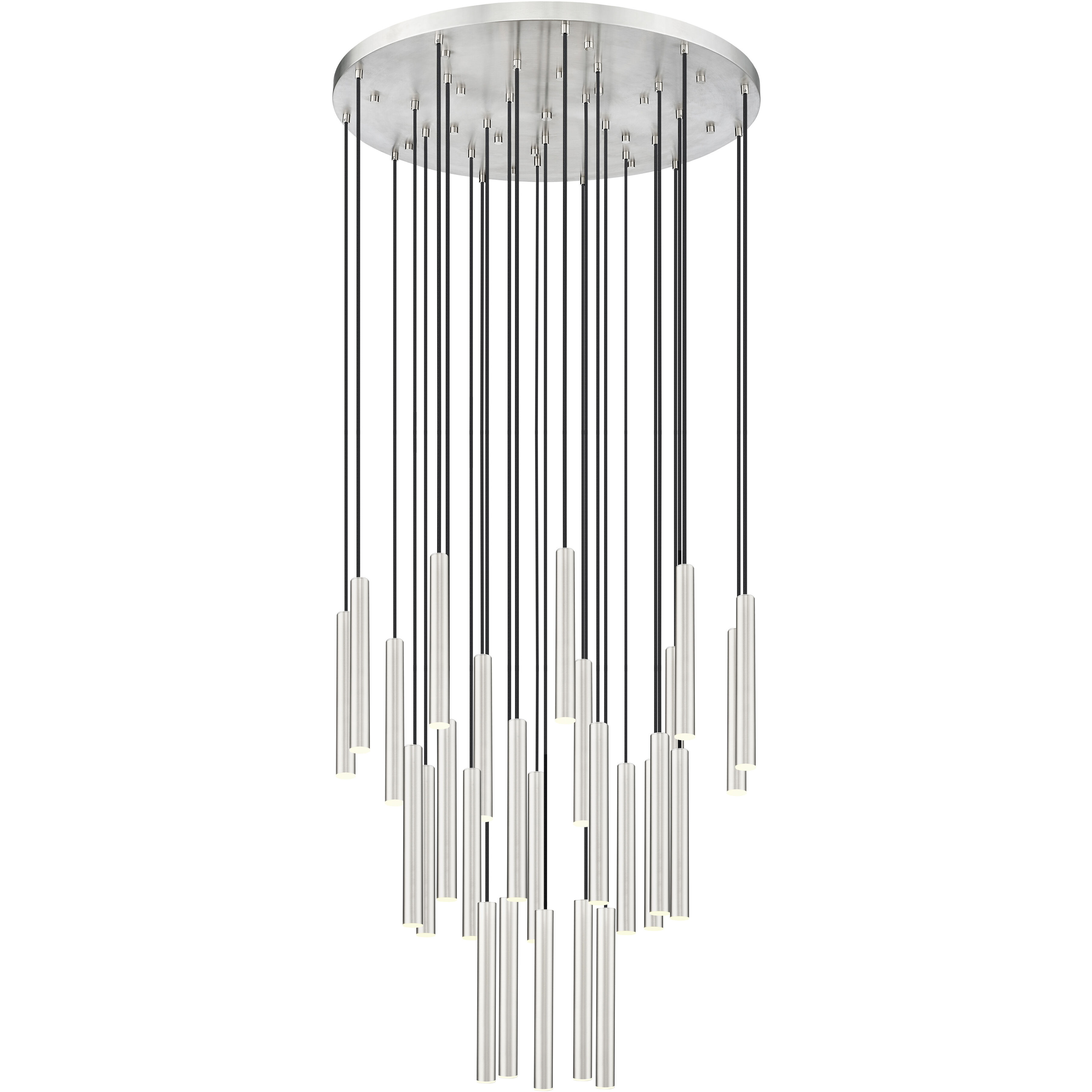 Forest LED 36 inch Brushed Nickel Chandelier Ceiling Light