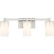 Caldwell 3 Light 24 inch Satin Nickel Bathroom Vanity Light Wall Light