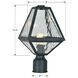 Glacier 1 Light 14 inch Black Charcoal Outdoor Post in Water