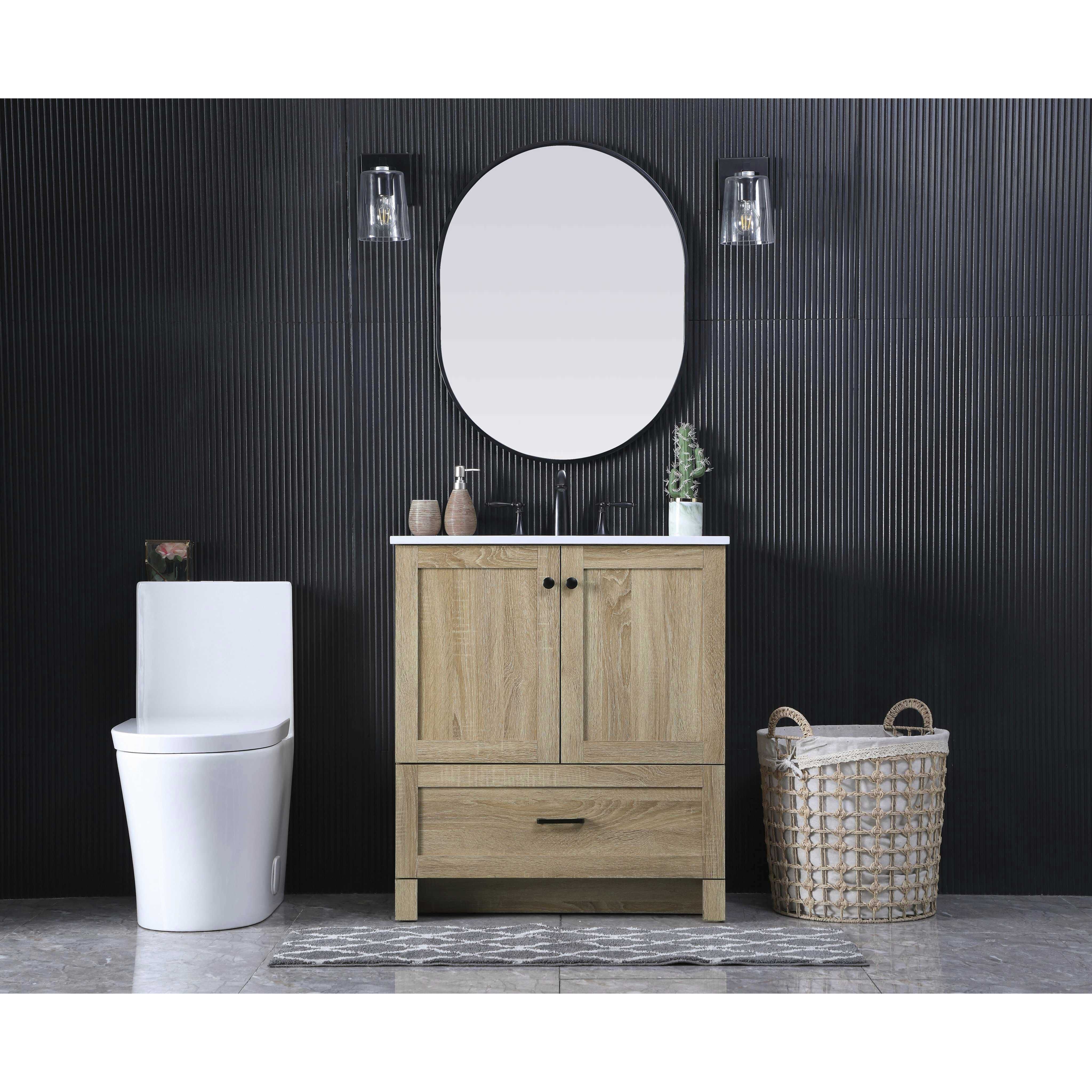 Soma 30 X 34 inch Mango Wood Bathroom Vanity Cabinet