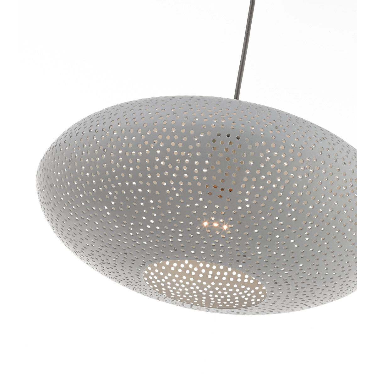 Dublin 1 Light 16 inch Nordic Gray with Brushed Nickel Accents Pendant Ceiling Light