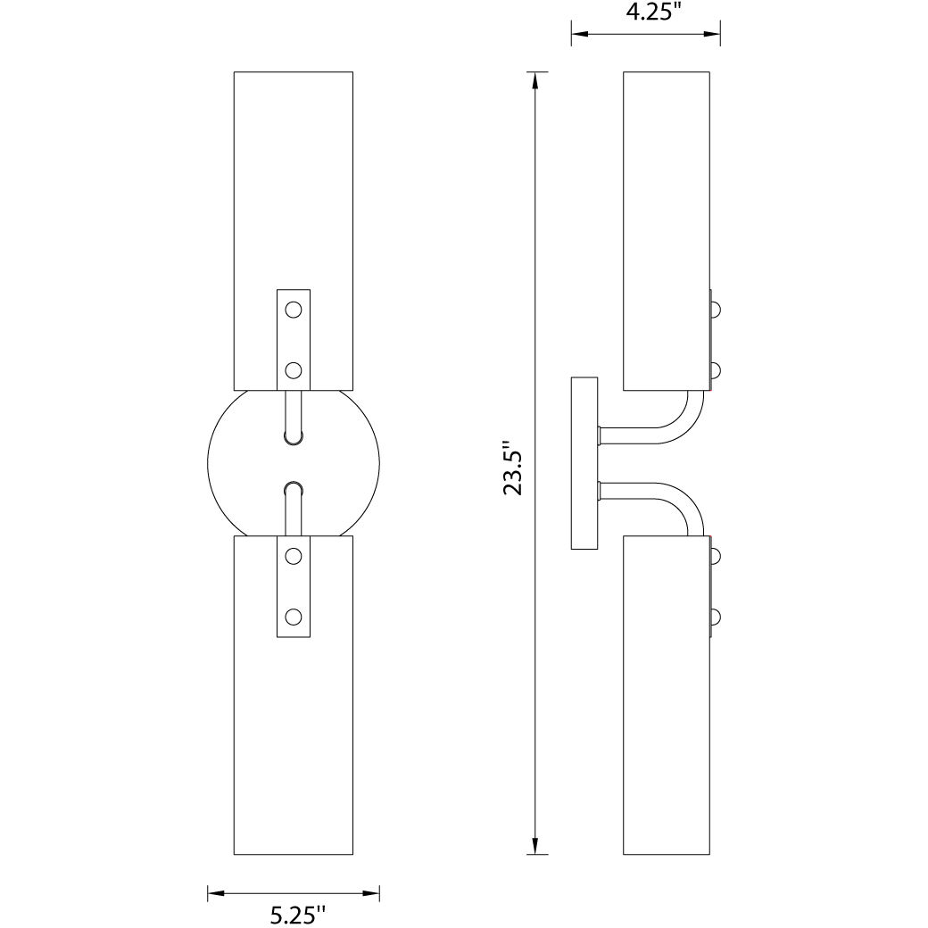 Manhasset 2 Light 5 inch Old Satin Brass Wall Sconce Wall Light