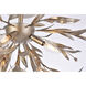 Priscilla 4 Light 23 inch Silver Leaf Flush Mount Ceiling Light